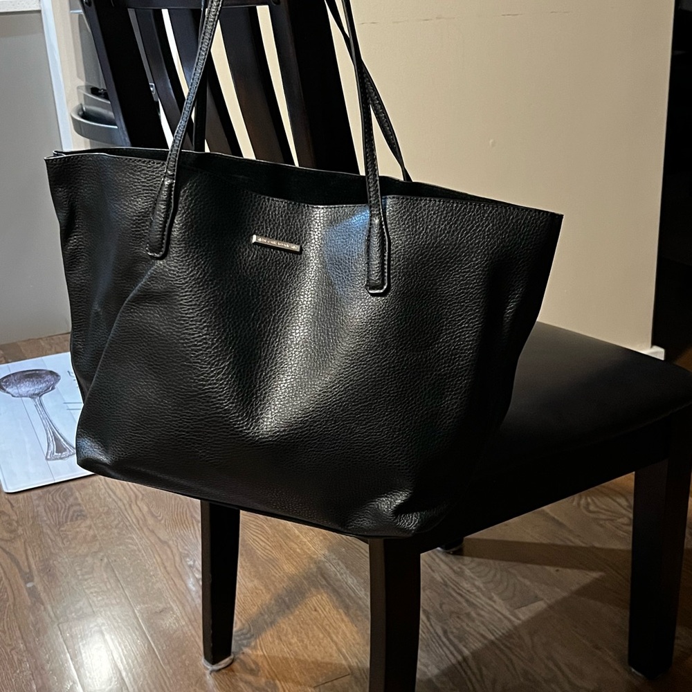 Black Leather Tote Bag